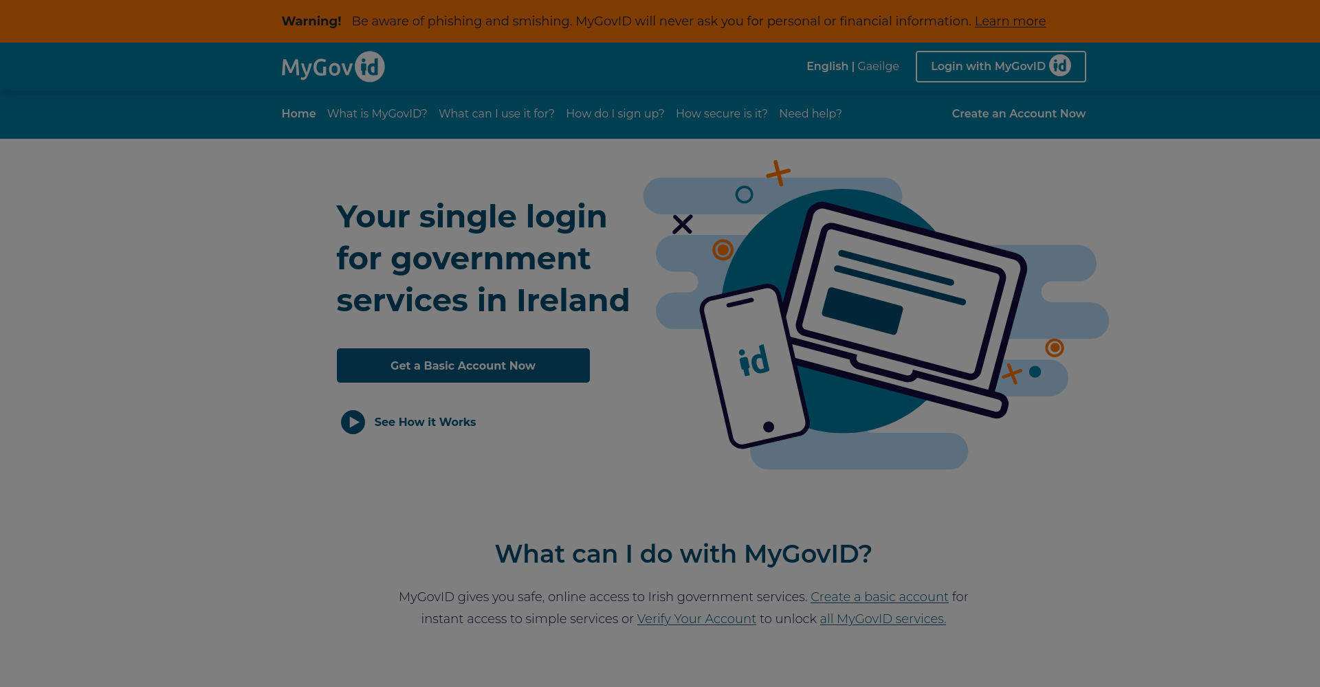 MyGovID、Public Services Card (PSC) 和 SAFE 注册怎么区分的官方公开页面截图