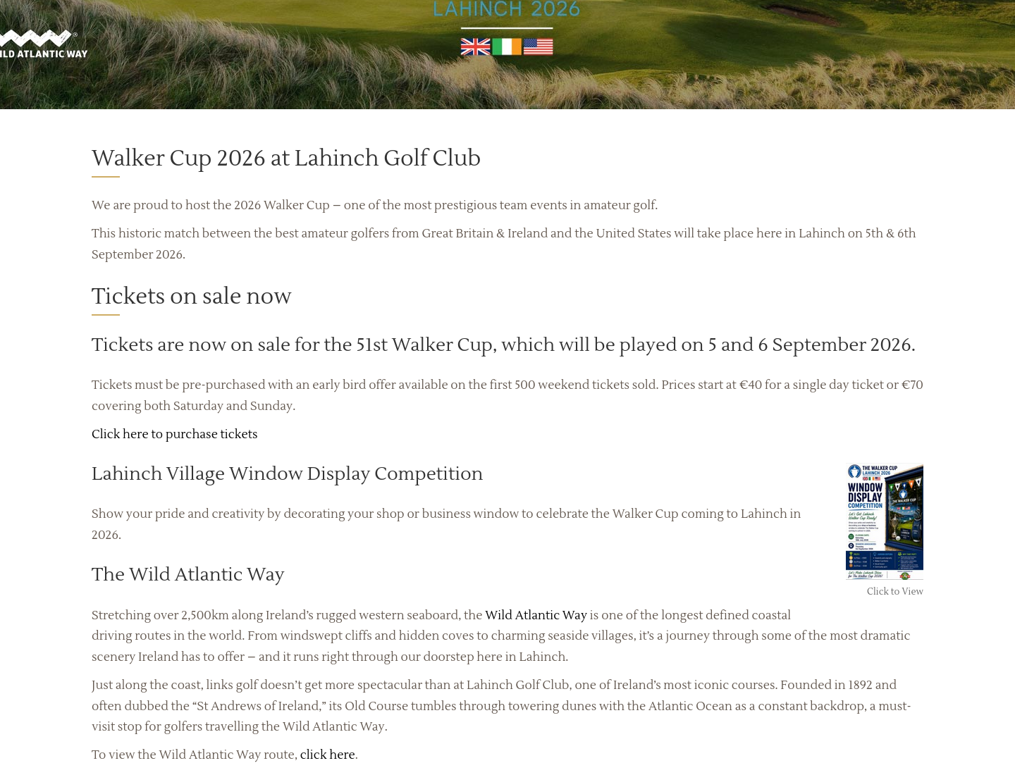 拉欣奇 Walker Cup：看英爱业余高尔夫对阵美国队第1步报名页面截图