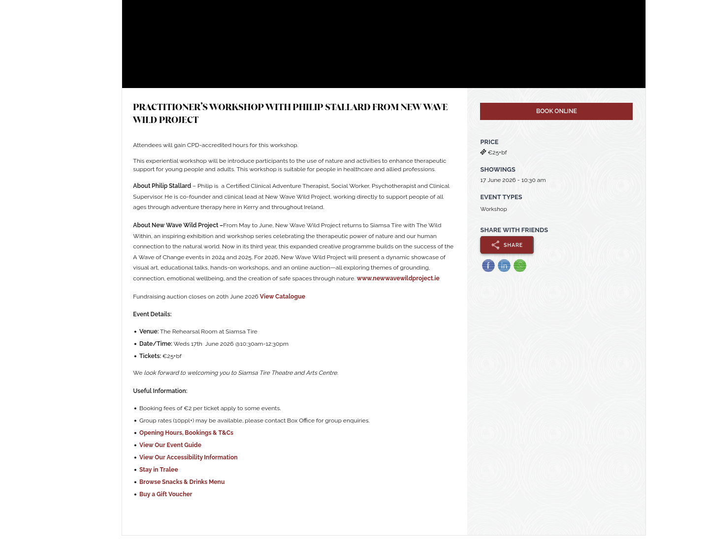 Philip Stallard 从业者工作坊：利用自然活动增强治疗支持第1步报名页面截图