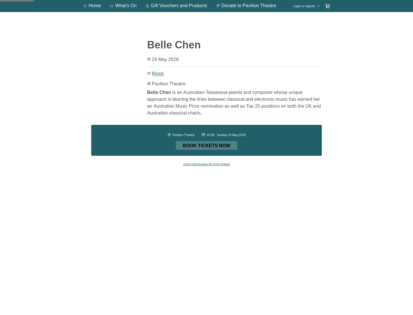 Belle Chen 钢琴与声音探索独奏会第2步报名页面截图