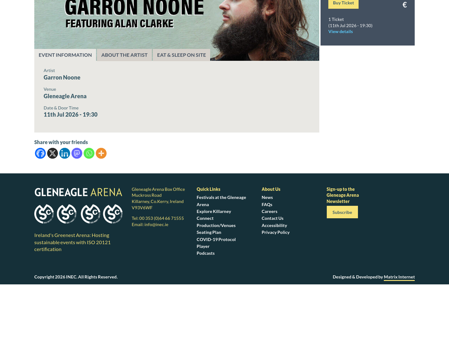Garron Noone 脱口秀喜剧演出 (Kerry)第1步报名页面截图