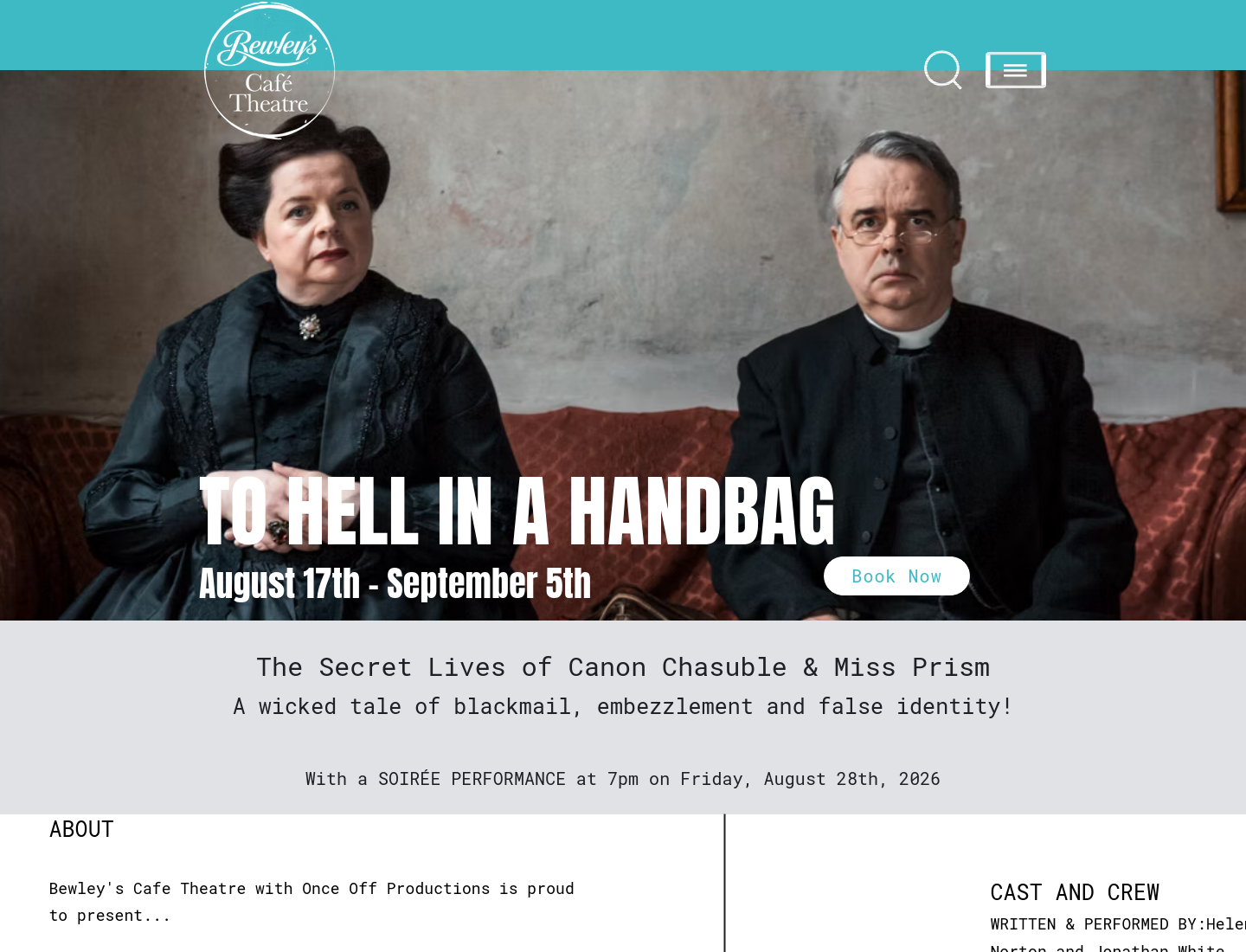 都柏林舞台剧《To Hell in a Handbag》：王尔德风格的荒诞喜剧第1步报名页面截图