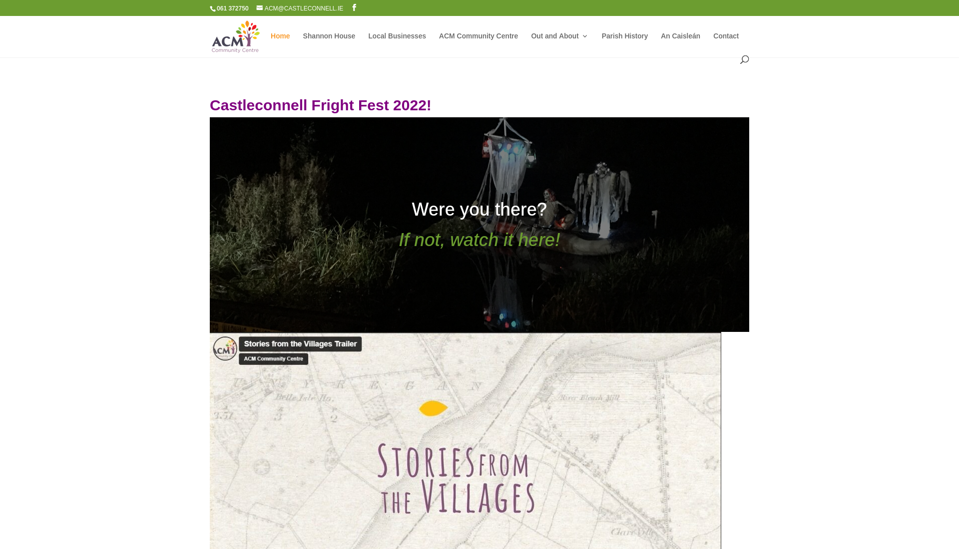 Castleconnell 万圣节家庭趣味上午：故事、电影与手工第1步报名页面截图