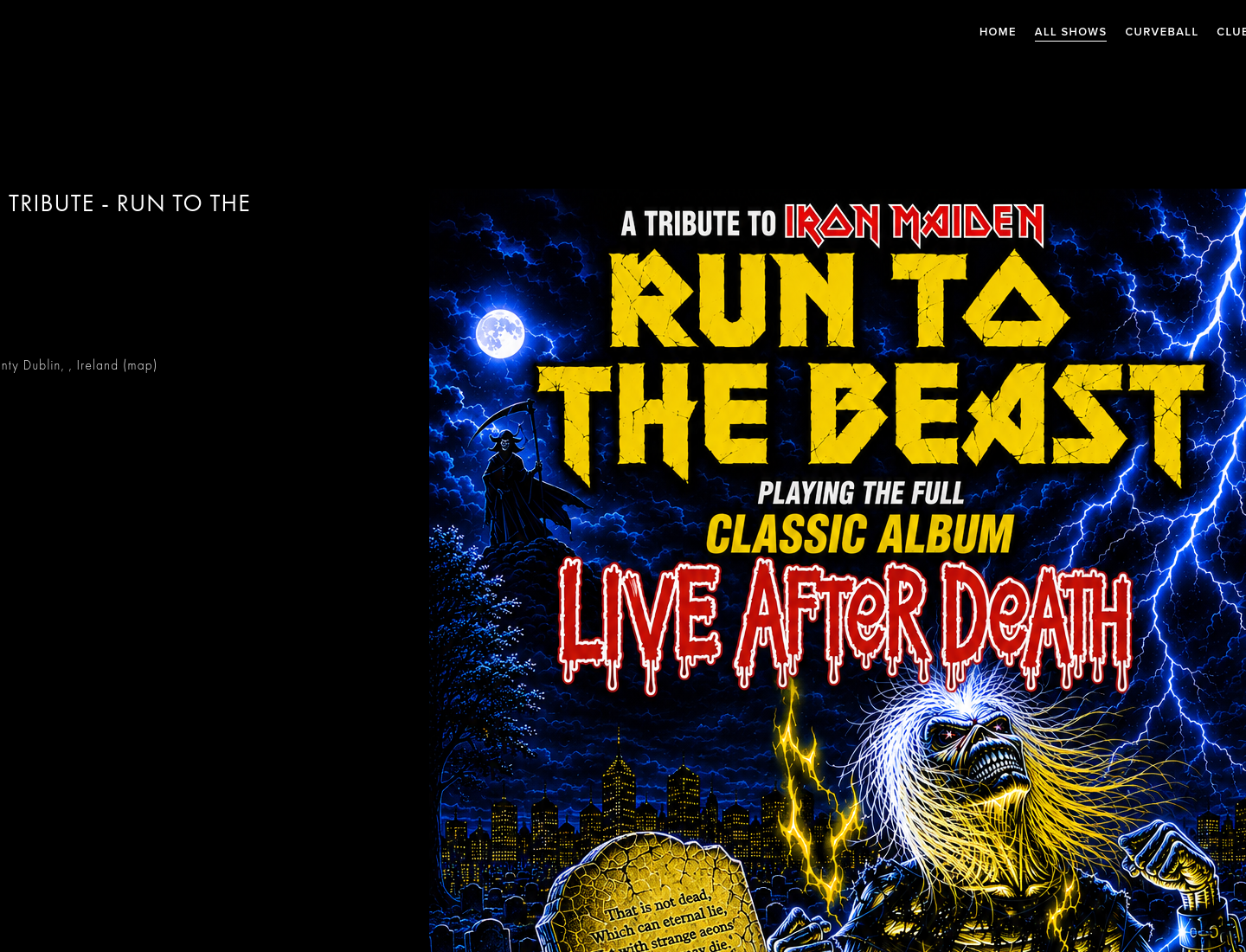 都柏林 Iron Maiden 致敬现场：Run to the Beast 重现《Live After Death》第1步报名页面截图