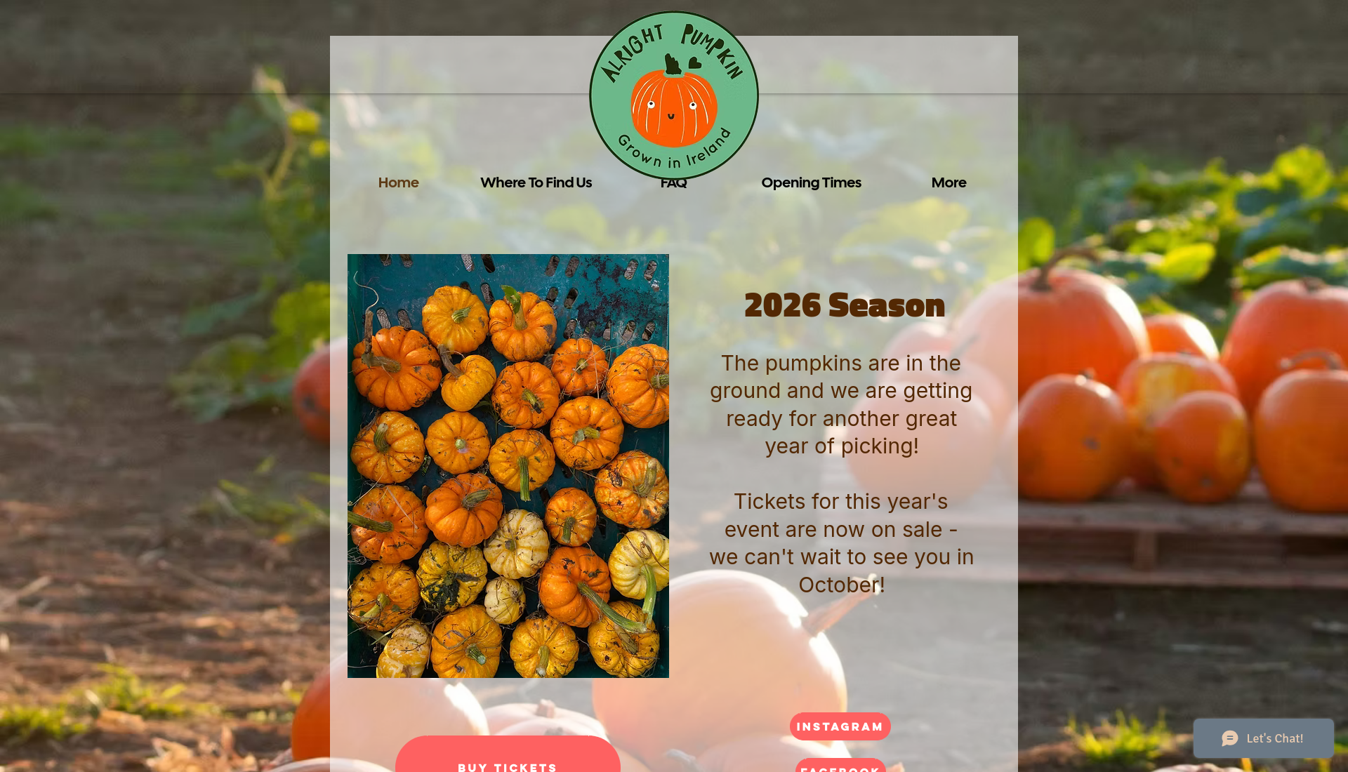 米斯郡 Alright Pumpkin 南瓜园：玉米迷宫与秋收农场体验第1步报名页面截图