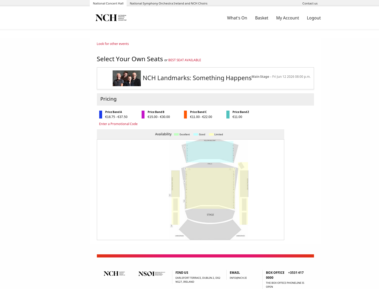 NCH地标演出：Something Happens全专场第2步报名页面截图