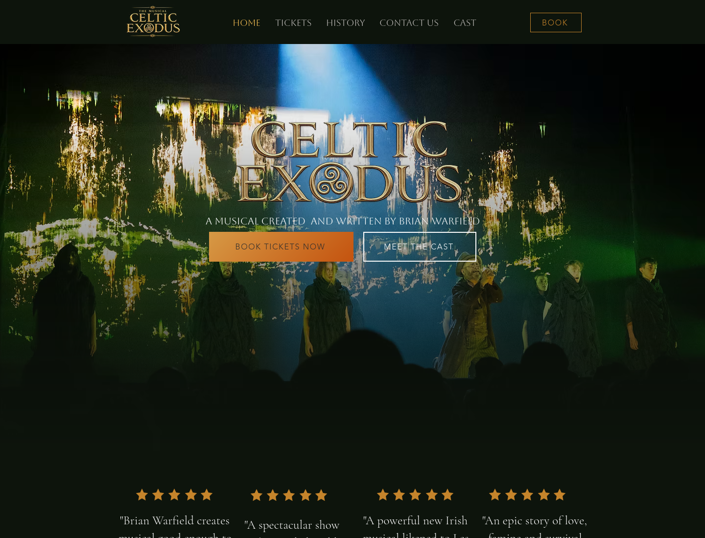 都柏林看《Celtic Exodus》音乐剧：大饥荒背景下的爱情与抗争第1步报名页面截图