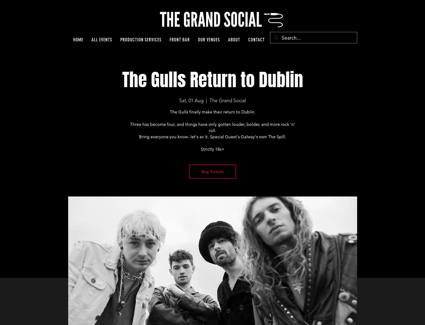 都柏林 The Gulls 摇滚现场：The Spill 特邀登台第1步报名页面截图