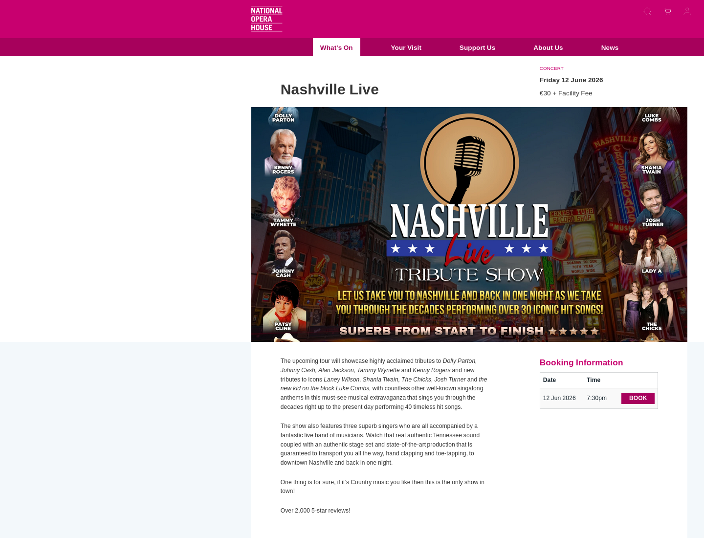 Nashville Live：乡村传奇致敬第1步报名页面截图