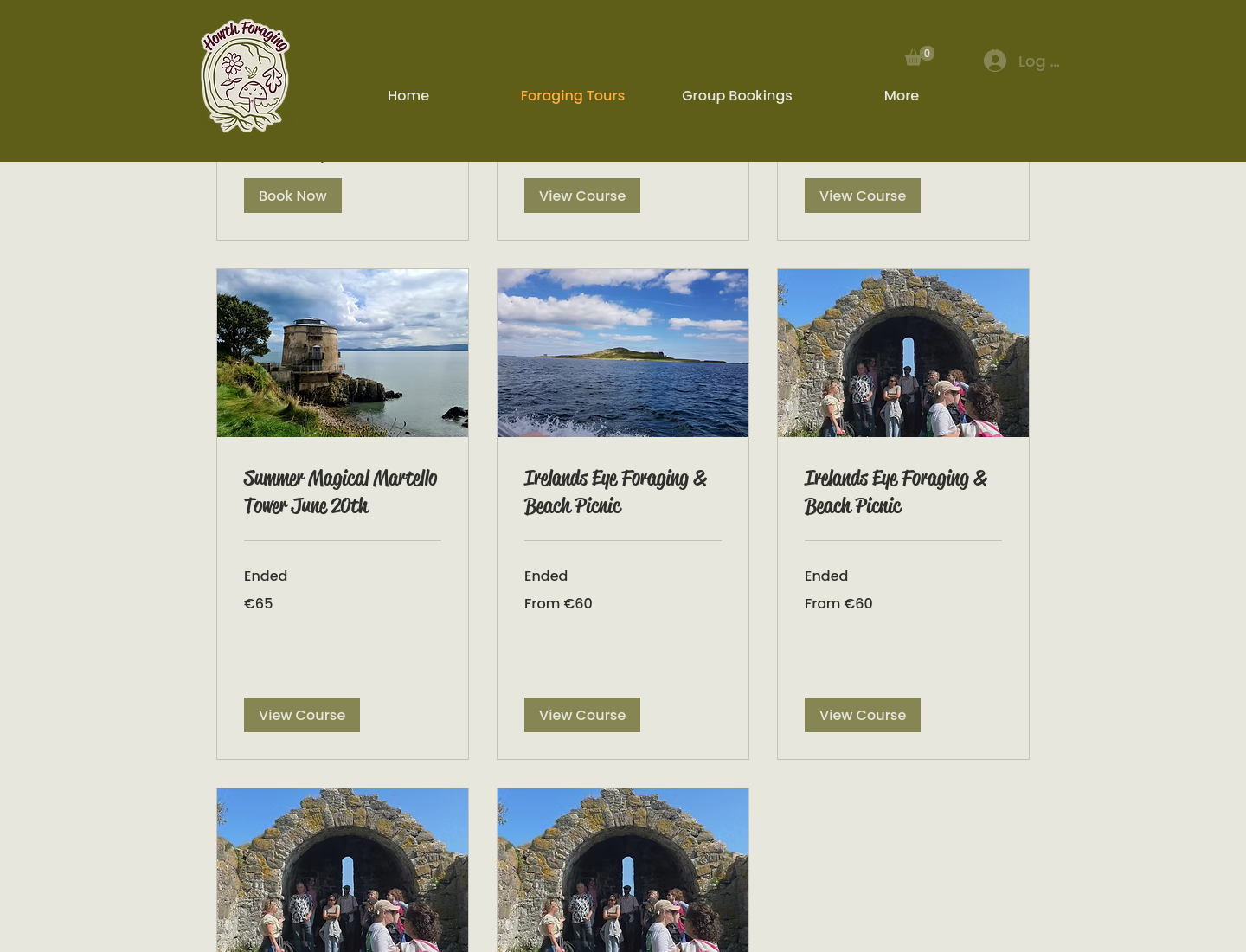 霍斯乘船游：Ireland’s Eye 野外采集与海滩野餐第2步报名页面截图