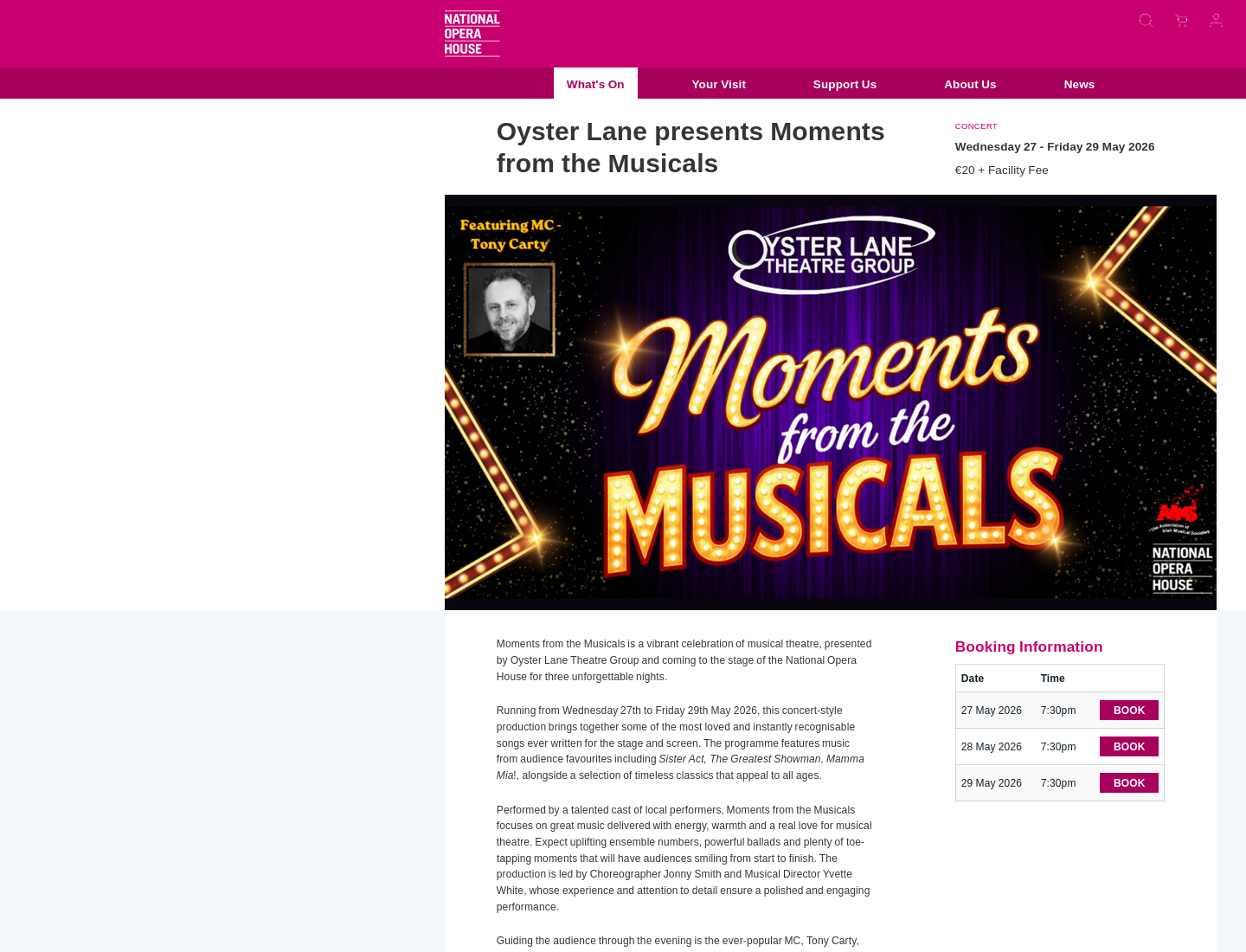 《Moments from the Musicals》音乐剧联唱夜第2步报名页面截图
