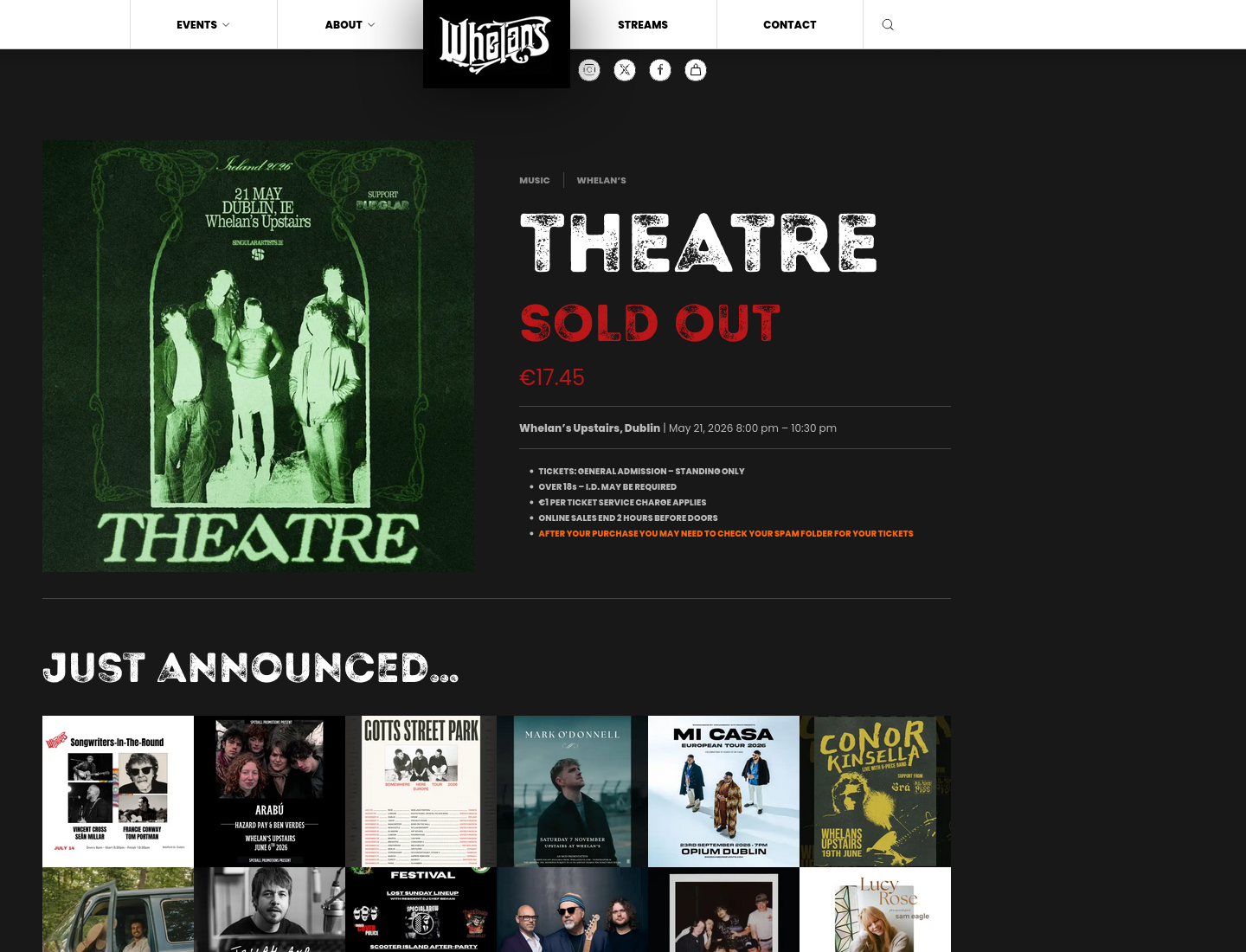 乐队 Theatre 首发式现场第2步报名页面截图