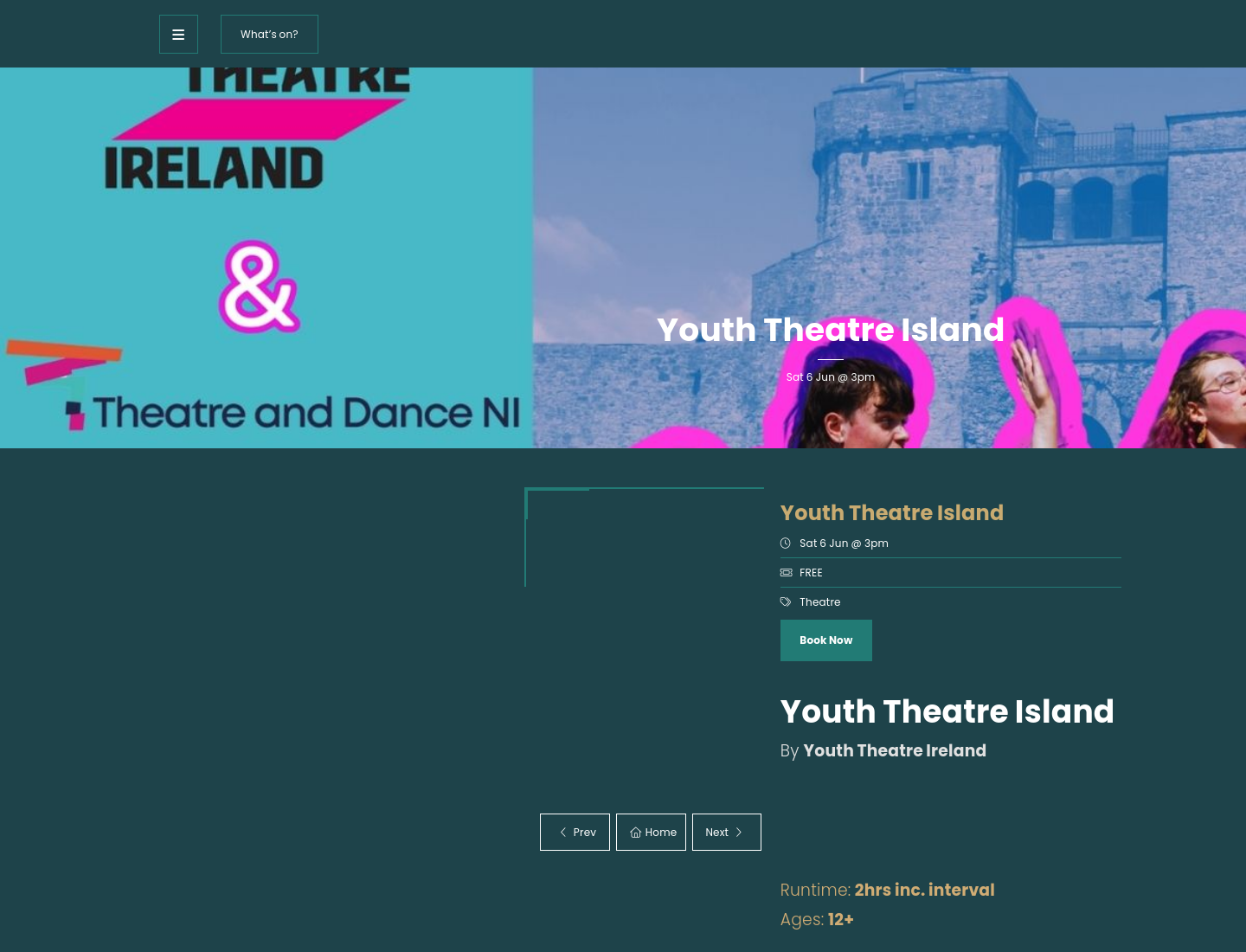 Longford 青年剧场日：看年轻演员的新短剧和原创作品第2步报名页面截图