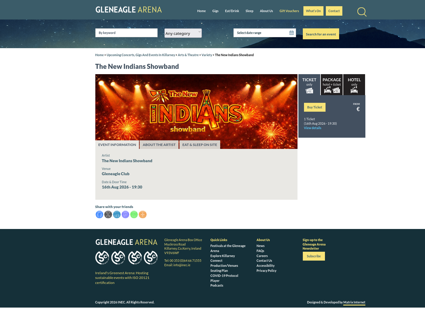 新潮 Showband 晚会：The New Indians第1步报名页面截图