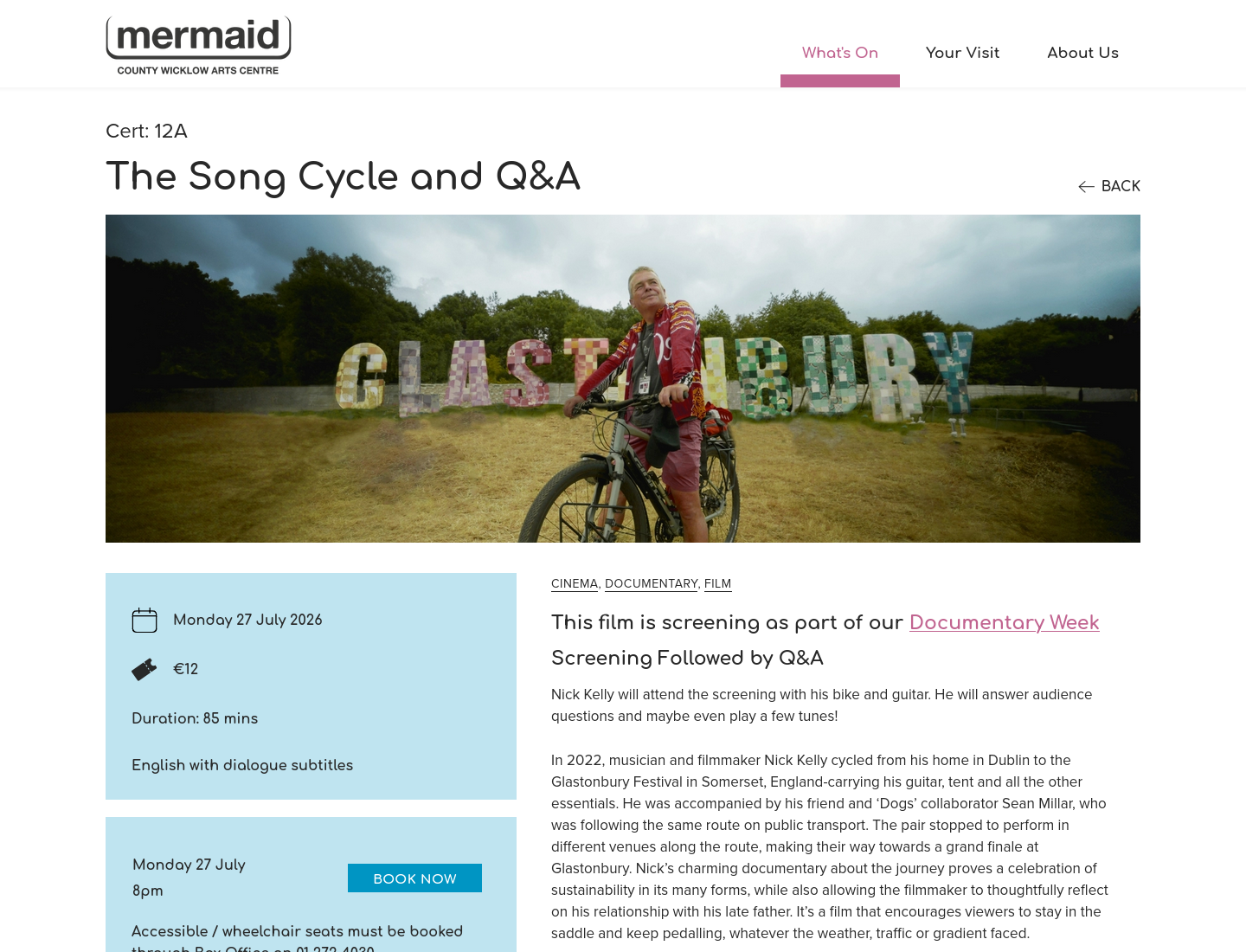 在威克洛看《The Song Cycle》纪录片，与导演现场问答听歌第1步报名页面截图