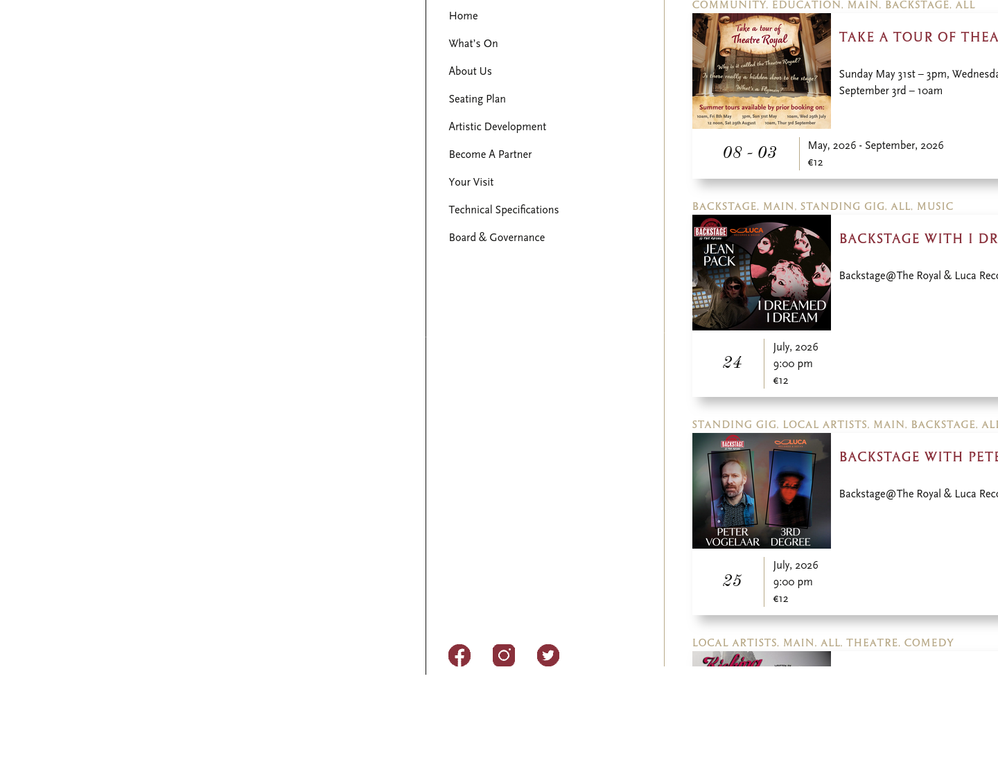 沃特福德现场演出：I Dreamed I Dream 与 Jean Pack第1步报名页面截图
