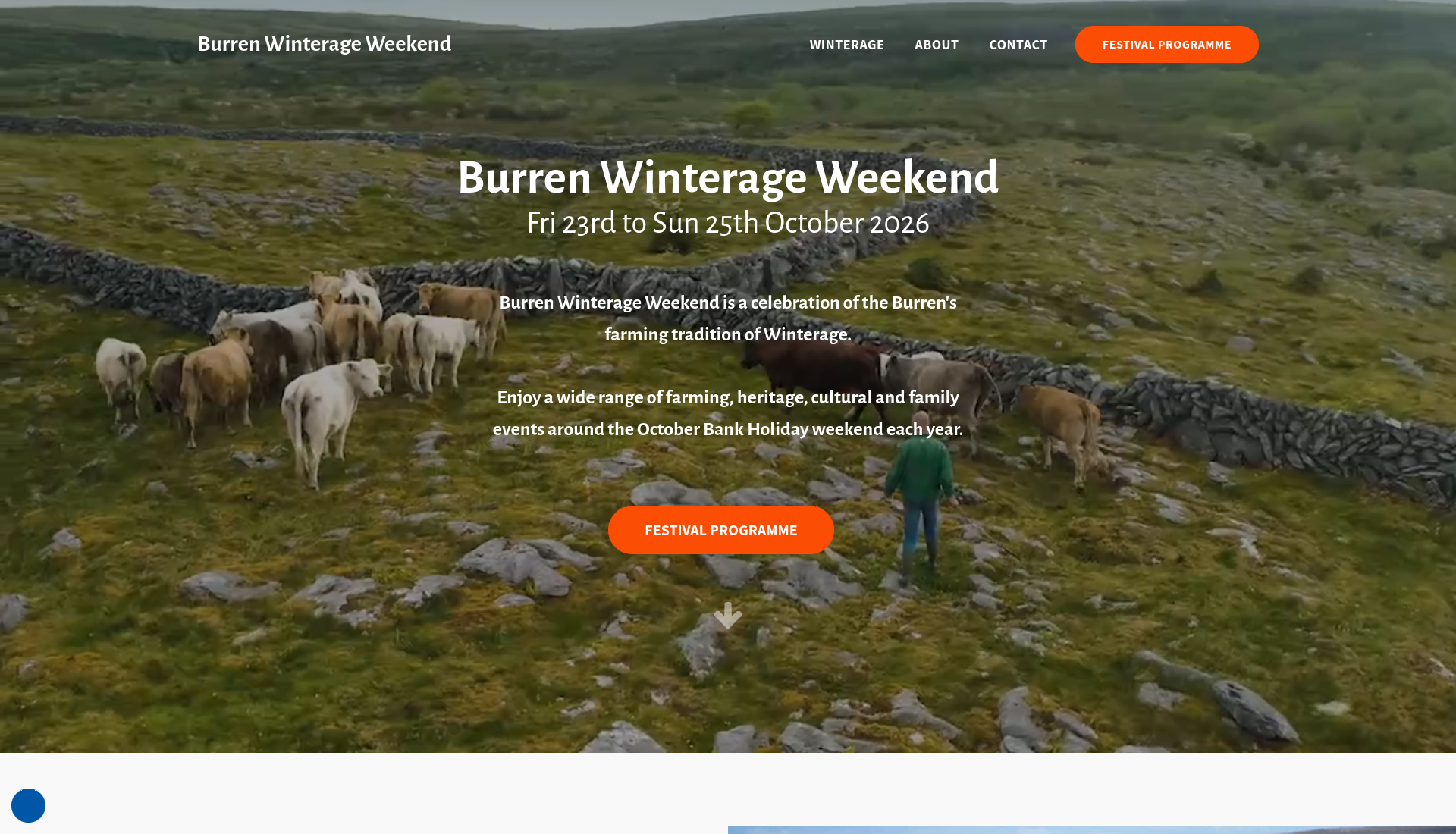 2026年布伦冬季放牧周末节庆 (Burren Winterage Weekend)第1步报名页面截图
