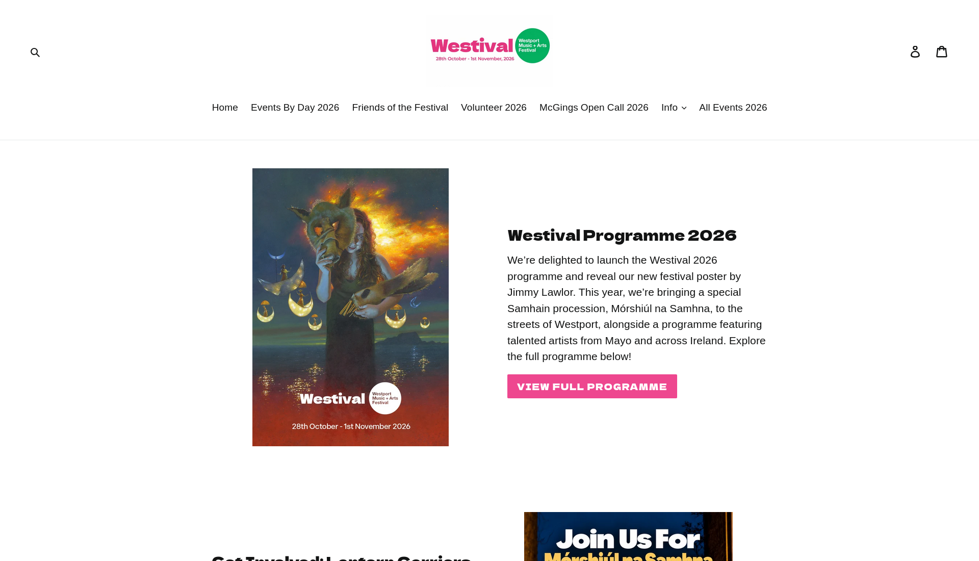 Westport 萨温节巡游：火光、音乐与户外艺术盛典第1步报名页面截图