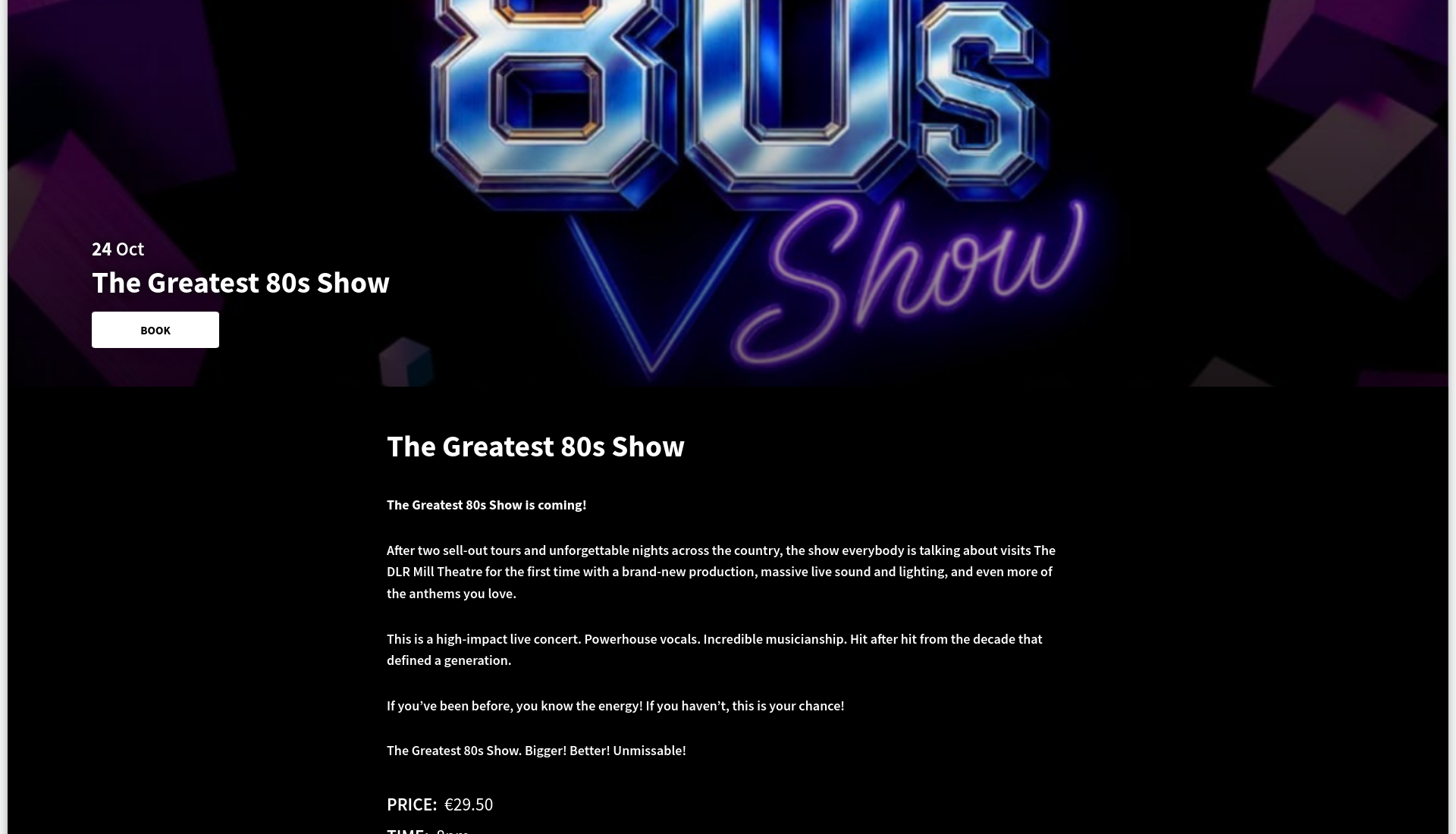 The Greatest 80s Show：80年代金曲现场演唱会第1步报名页面截图