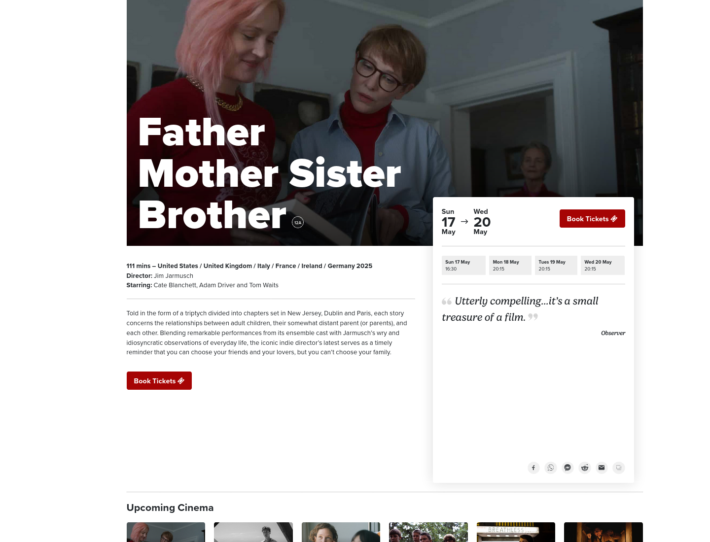 亲情三章电影《Father Mother Sister Brother》第1步报名页面截图