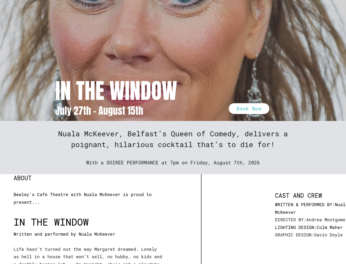 都柏林黑色喜剧《In The Window》：一场笑中带痛的独角戏第1步报名页面截图