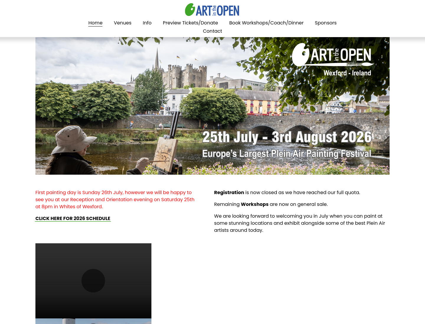 韦克斯福 Art in the Open 户外绘画节：七日写生之旅第2步报名页面截图