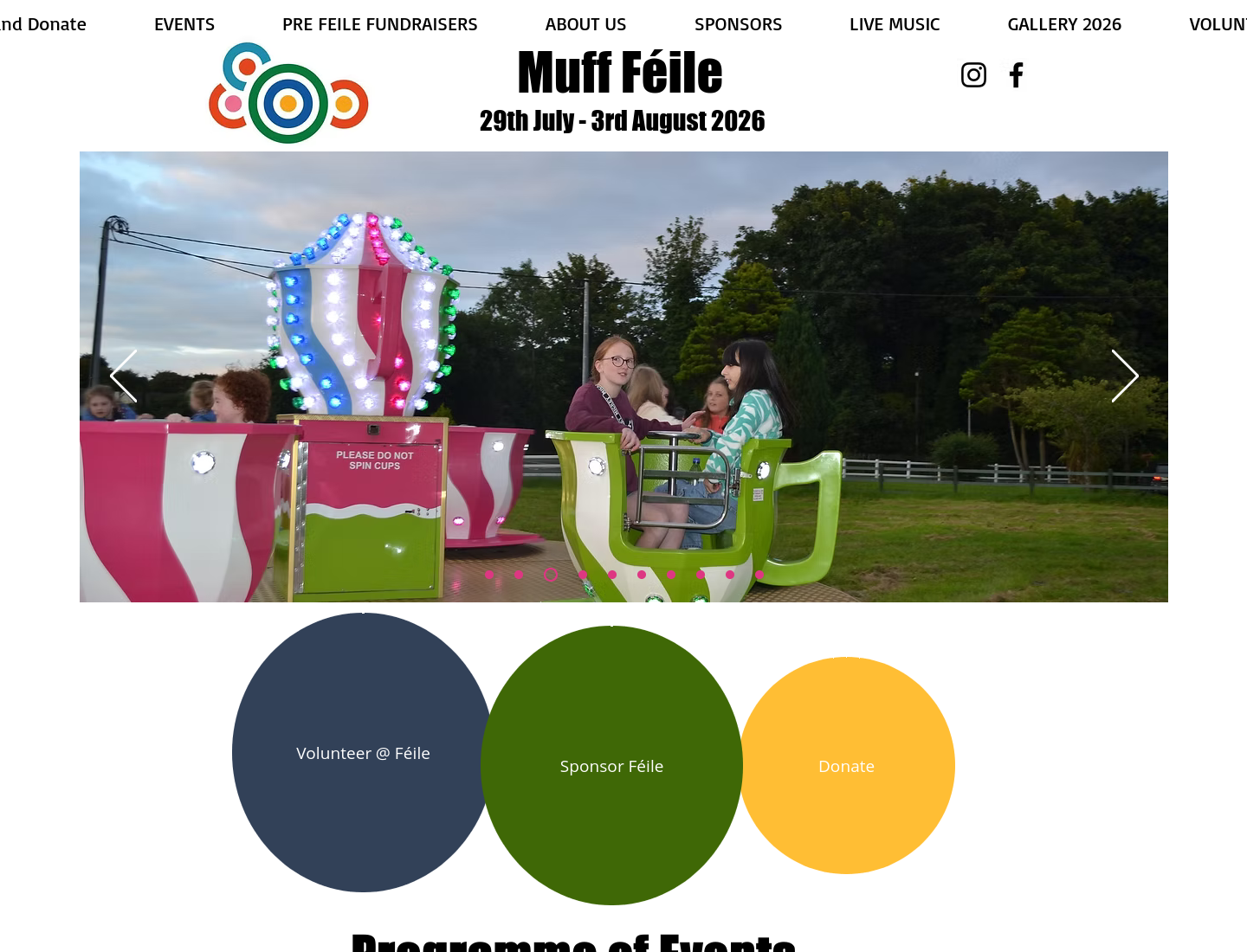 多尼戈尔 Muff 社区文化节：音乐、艺术与家庭活动第1步报名页面截图