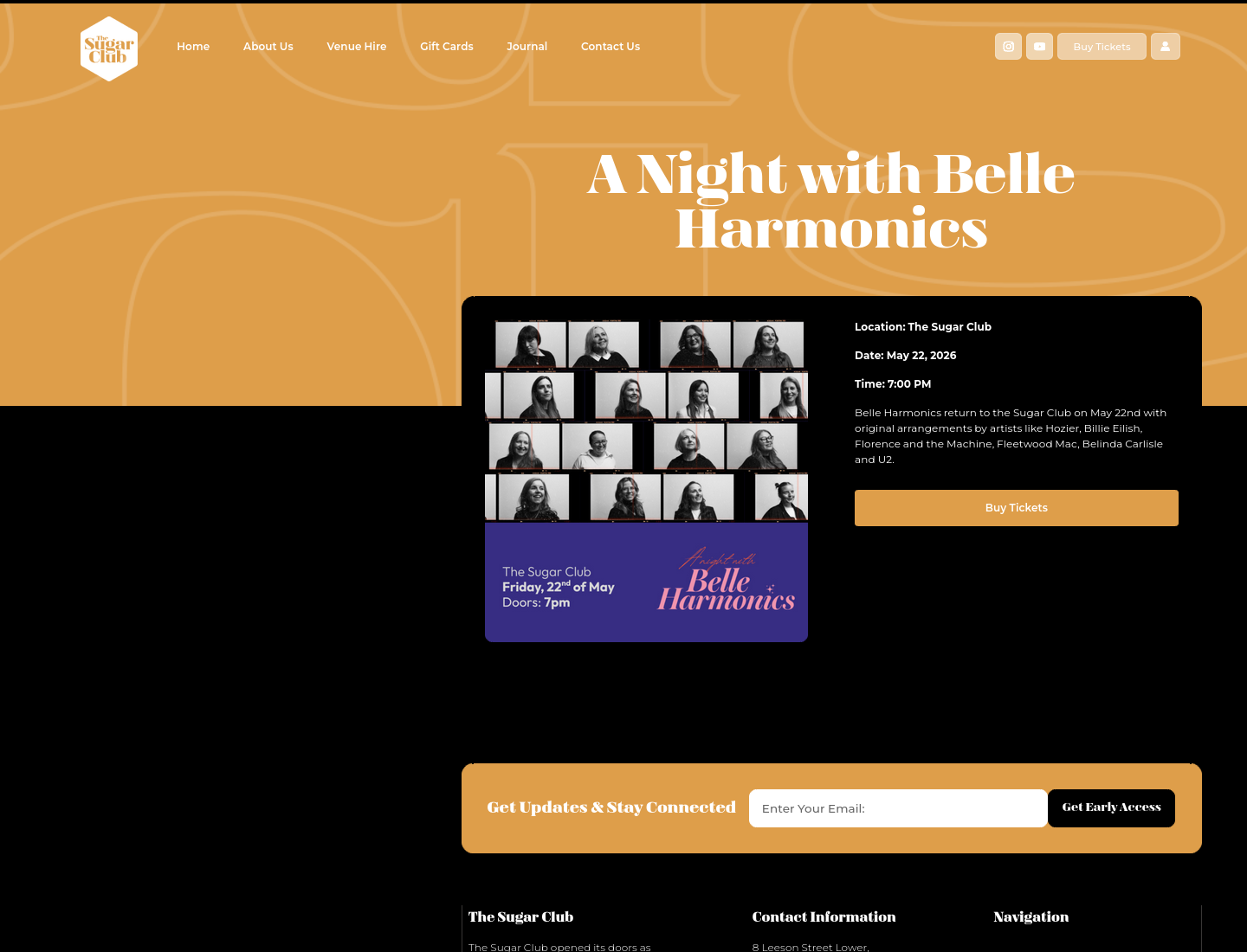 Belle Harmonics 之夜第1步报名页面截图