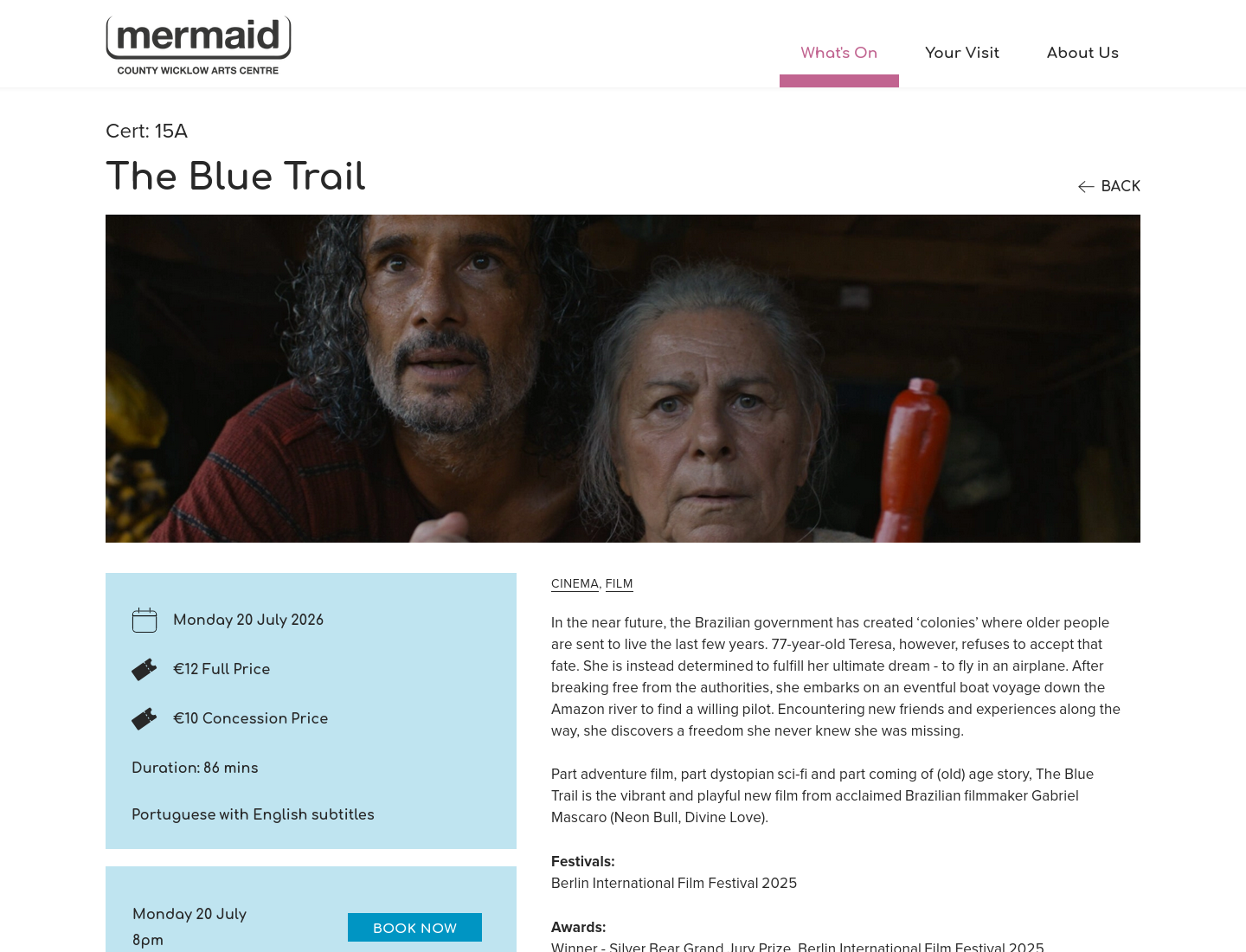 电影《The Blue Trail》：77岁女性逃离“老年殖民地”的亚马孙河之旅第1步报名页面截图