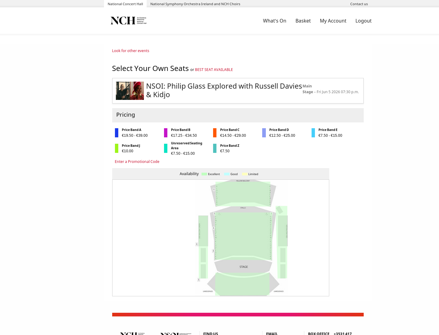NSOI特别演出：Philip Glass与Kidjo第2步报名页面截图