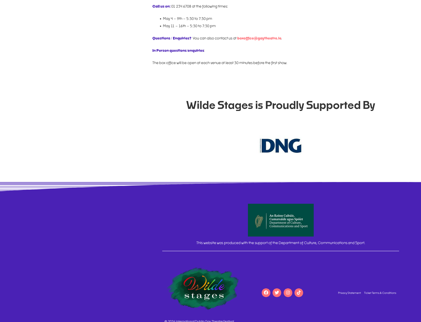 Wilde Stages 酷儿戏剧与表演节第2步报名页面截图
