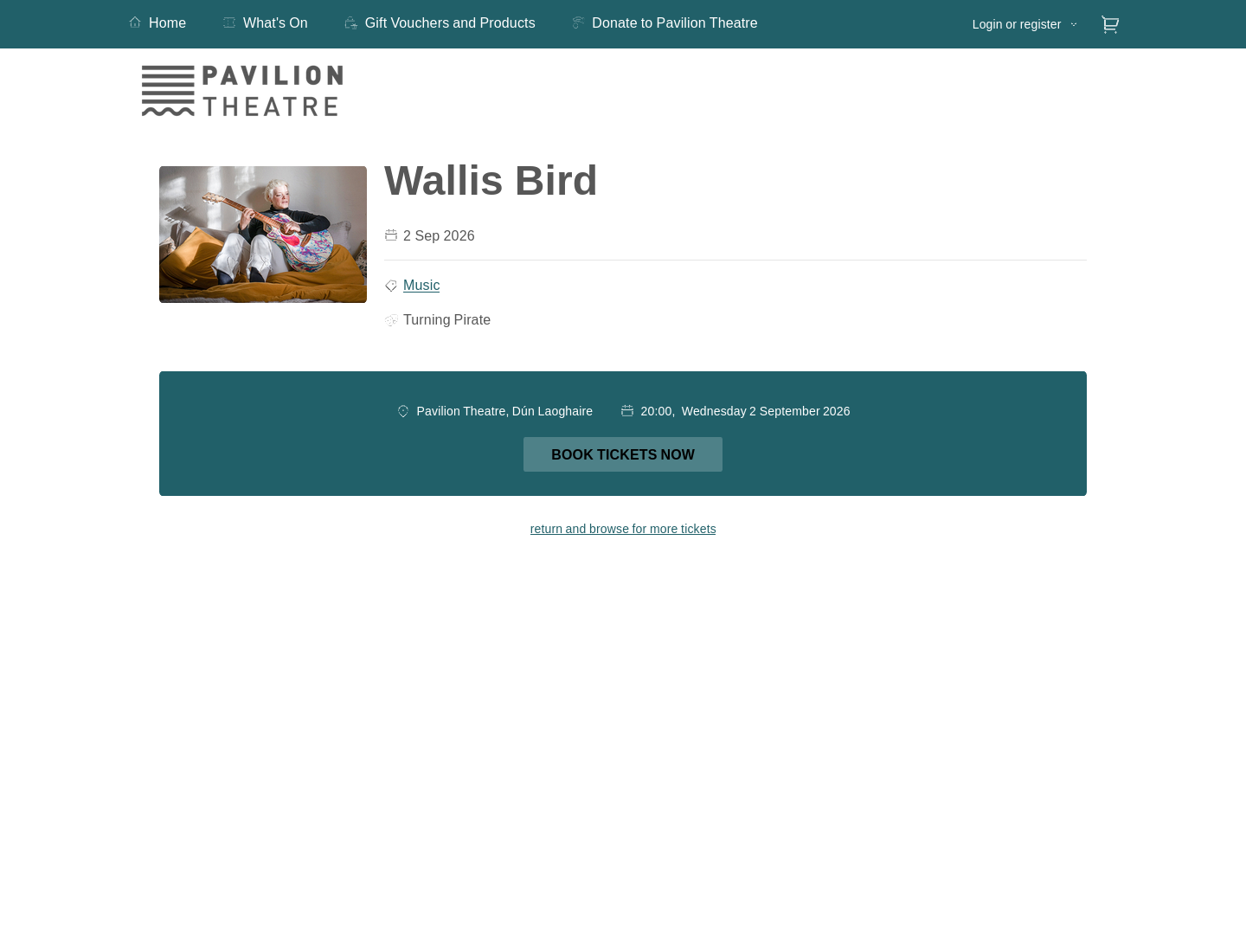 Wallis Bird 都柏林现场：听民谣、摇滚与流行交织的新歌第2步报名页面截图