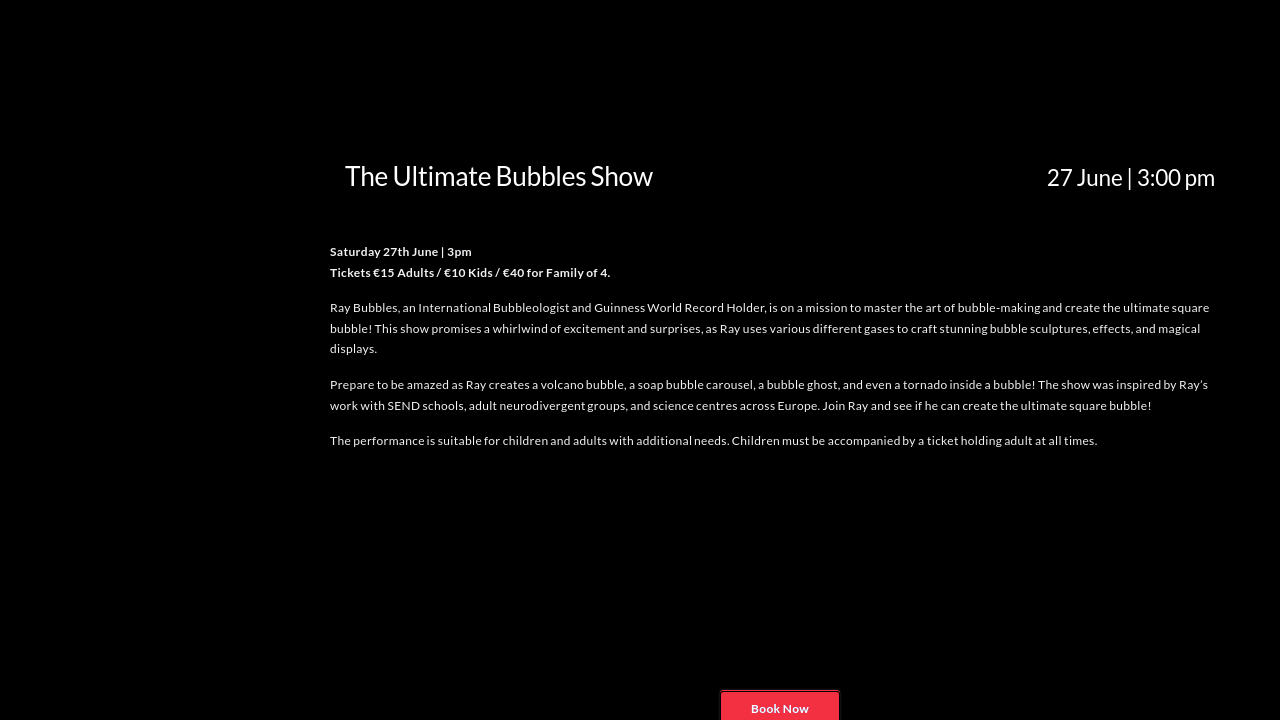 在 Louth 观看神奇泡泡秀：The Ultimate Bubbles Show第1步报名页面截图