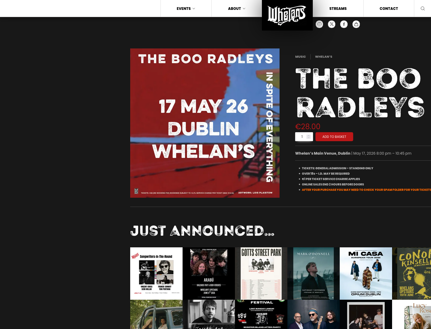 The Boo Radleys 归来演出第2步报名页面截图