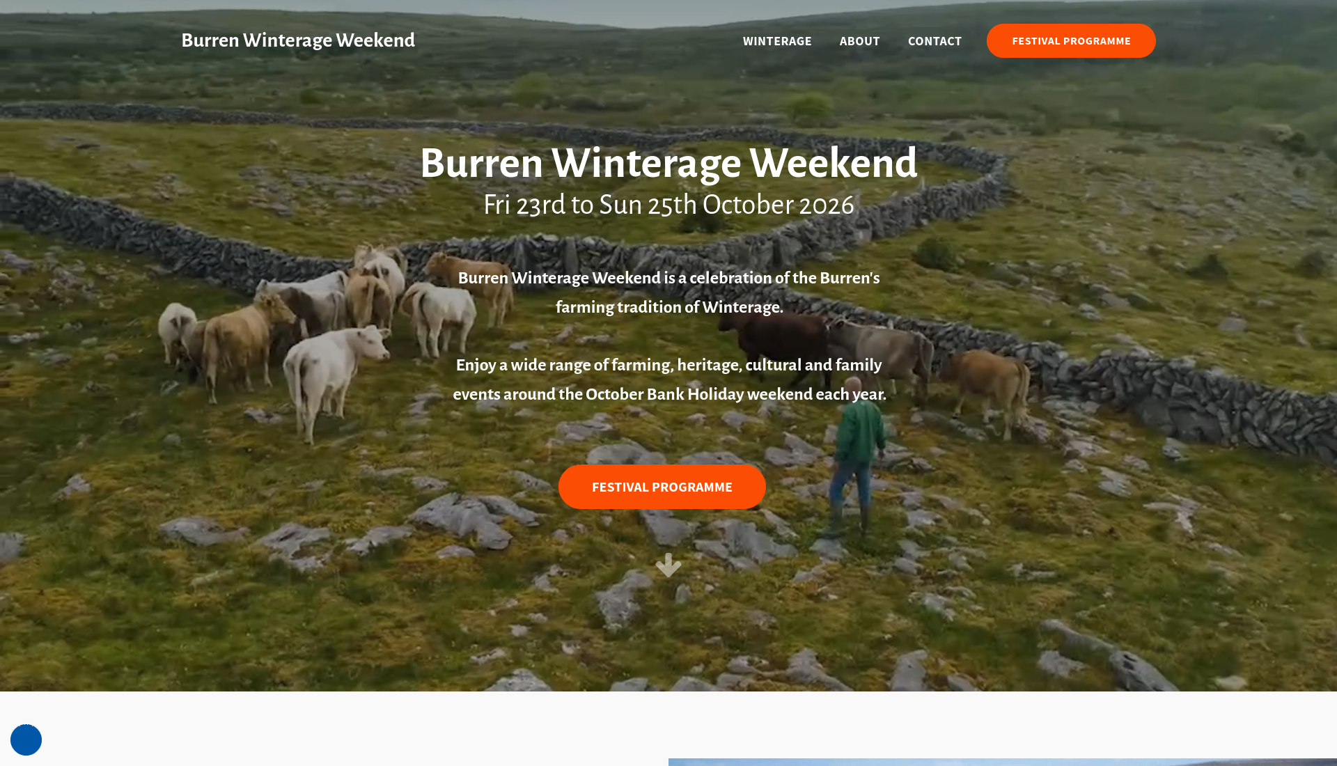 2026 Burren Winterage 冬季放牧周末节庆第1步报名页面截图