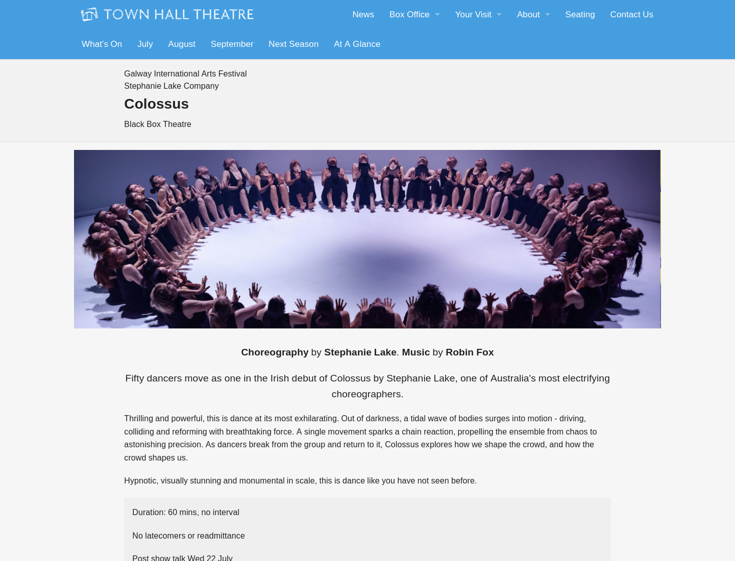 戈尔韦《Colossus》群舞演出：看舞者在混乱与秩序间切换第1步报名页面截图