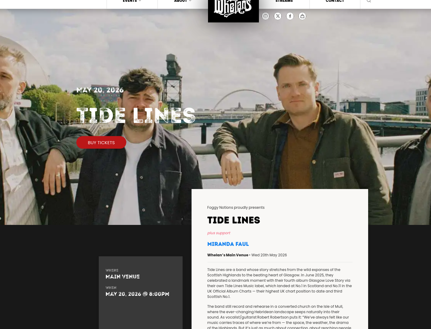 Tide Lines 十周年海岸之声演出第1步报名页面截图