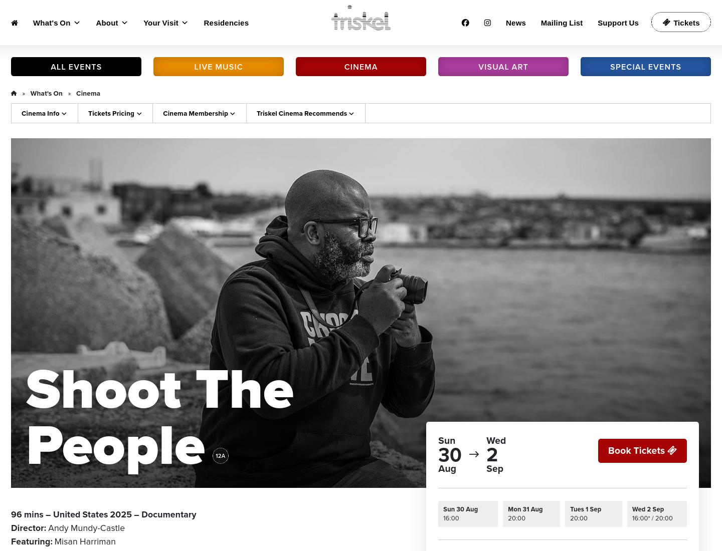 纪录片《Shoot the People》放映：镜头下的全球社会运动第1步报名页面截图