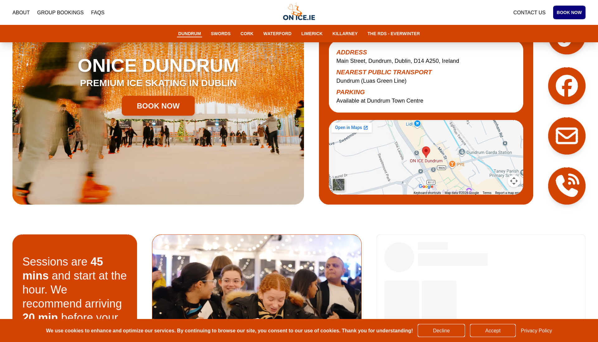 都柏林 Dundrum 节日季溜冰：亲子感受冬日气氛第2步报名页面截图
