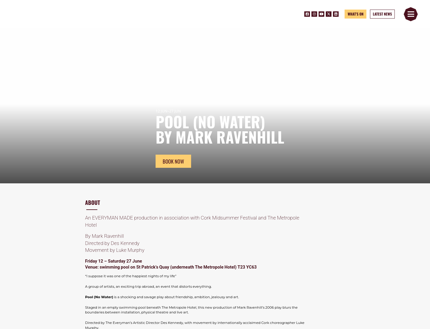 Cork 看《Pool (No Water)》：关于友情、野心和嫉妒的戏剧第1步报名页面截图