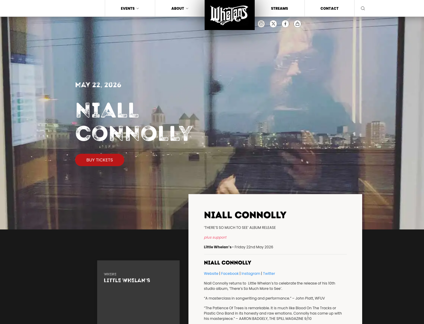 Niall Connolly 民谣作曲人现场第1步报名页面截图