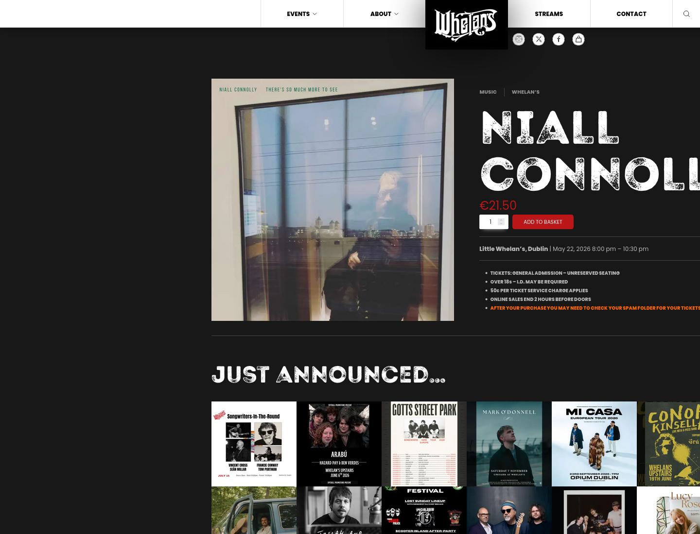 Niall Connolly 民谣作曲人现场第2步报名页面截图