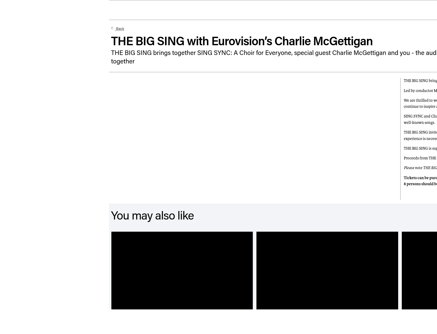 卡罗 VISUAL Carlow 参加 The Big Sing 合唱活动：与 Eurovision 冠军 Charlie McGettigan 一起唱歌第1步报名页面截图
