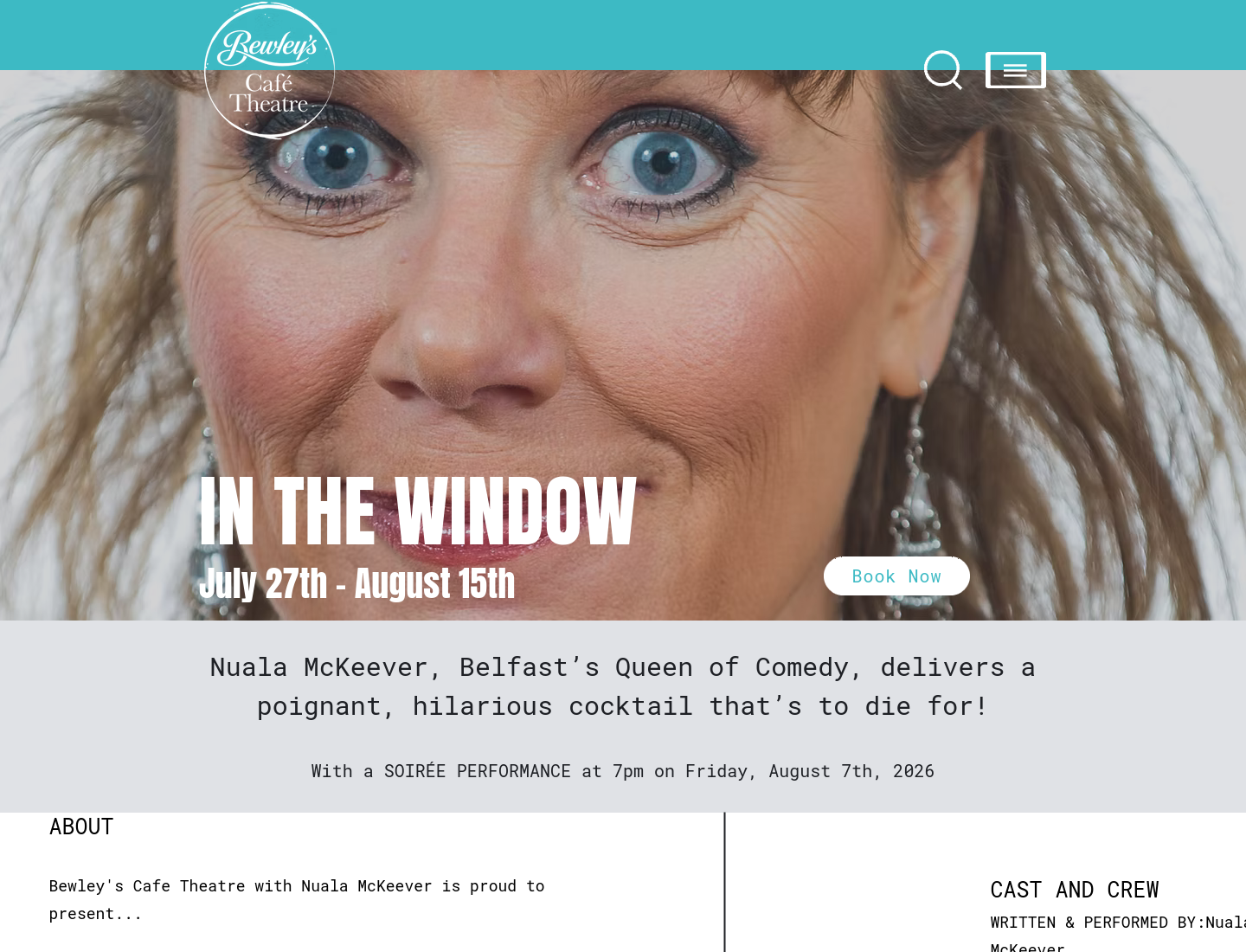 都柏林舞台喜剧《In The Window》第1步报名页面截图